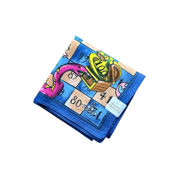 NWT Vivienne Westwood Board Game Print Handkerchief Scarf - Picture 2 of 5